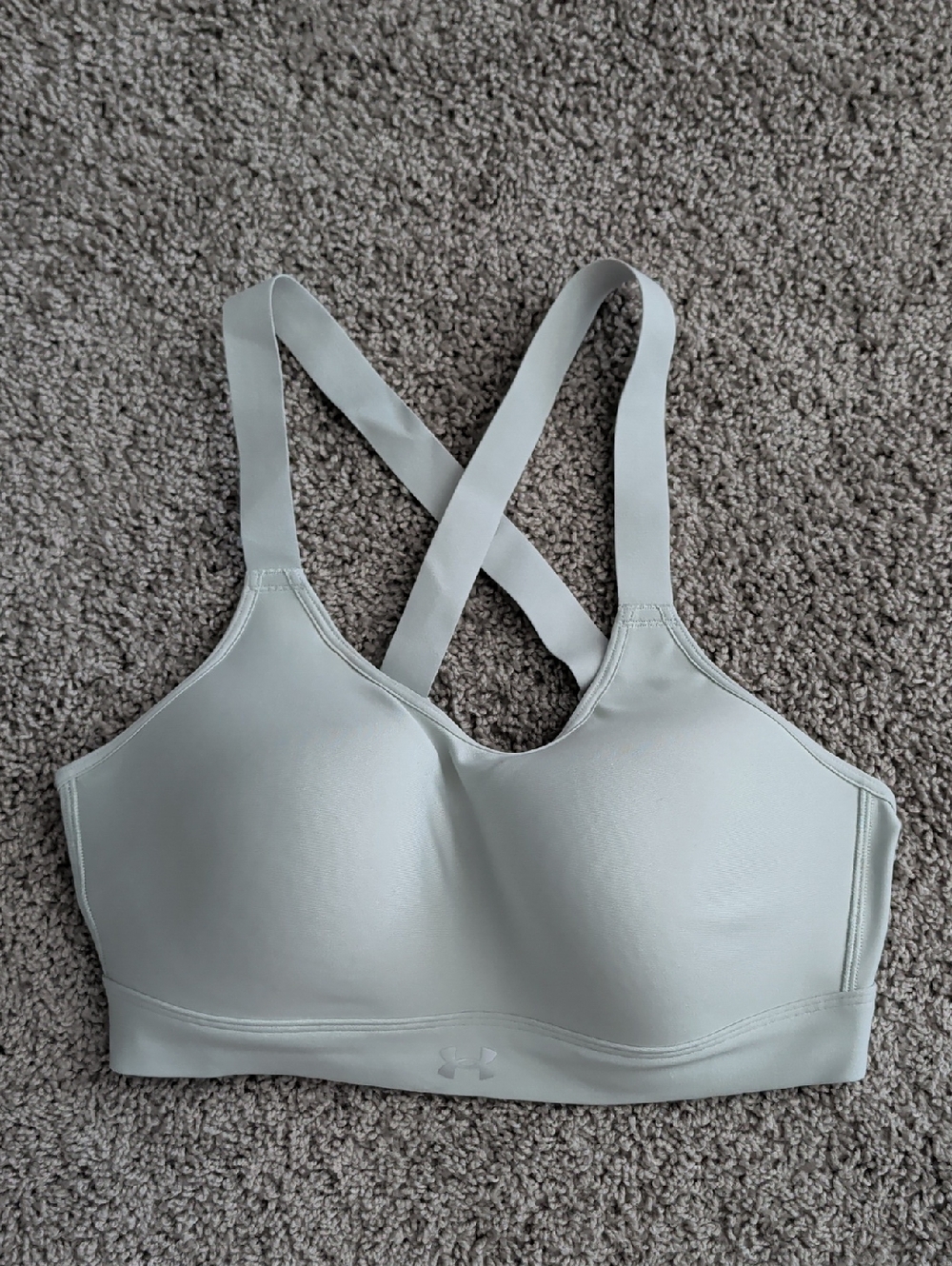 Under Armour Women's Light Green Cross-Back Padded Sports Bra Size L
